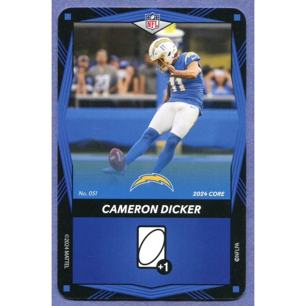 2024 Uno Elite Football Card Blue #51 Cameron Dicker